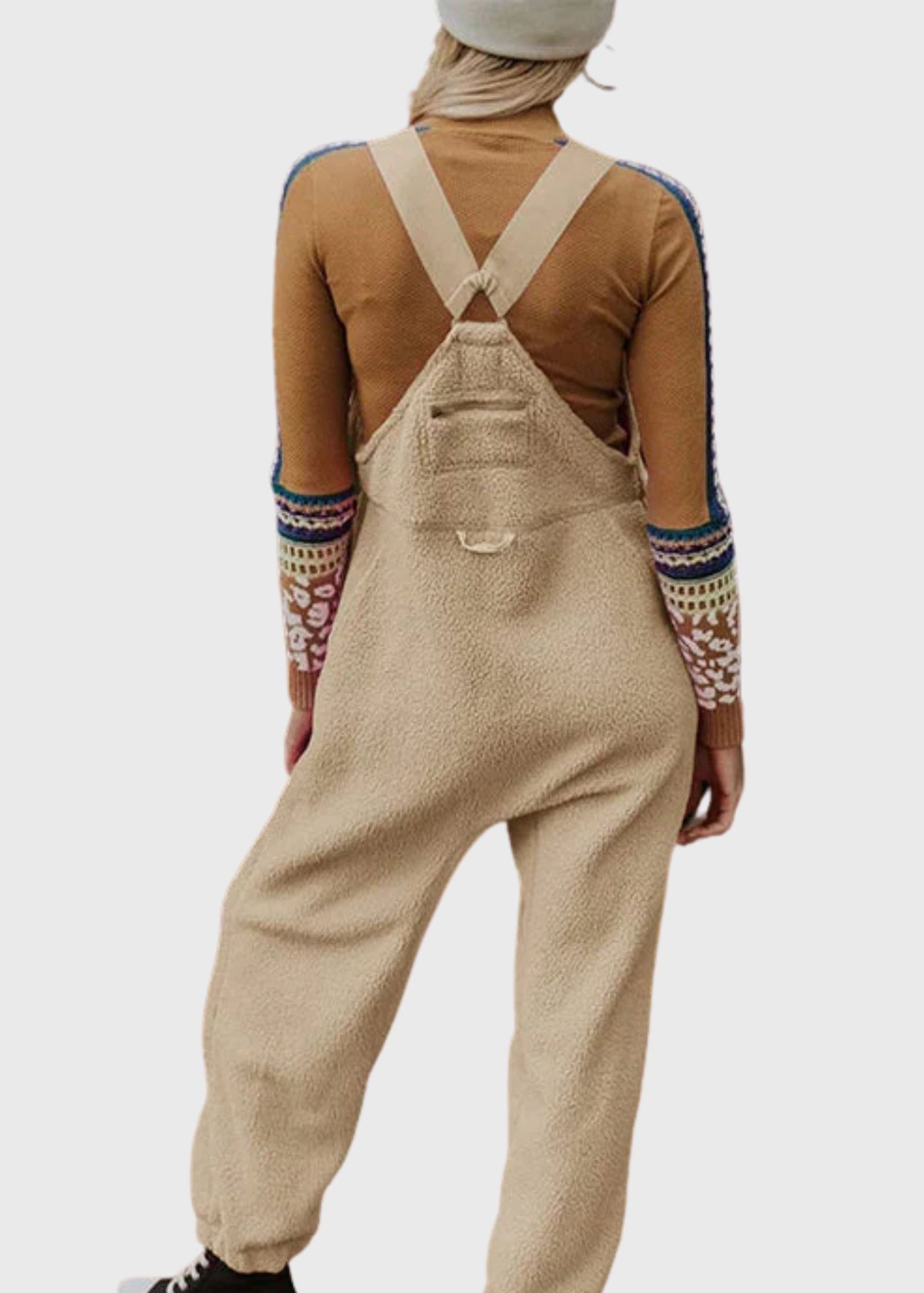 Ceylan Women’s Fleece Thermal Overalls with Zippered Pockets