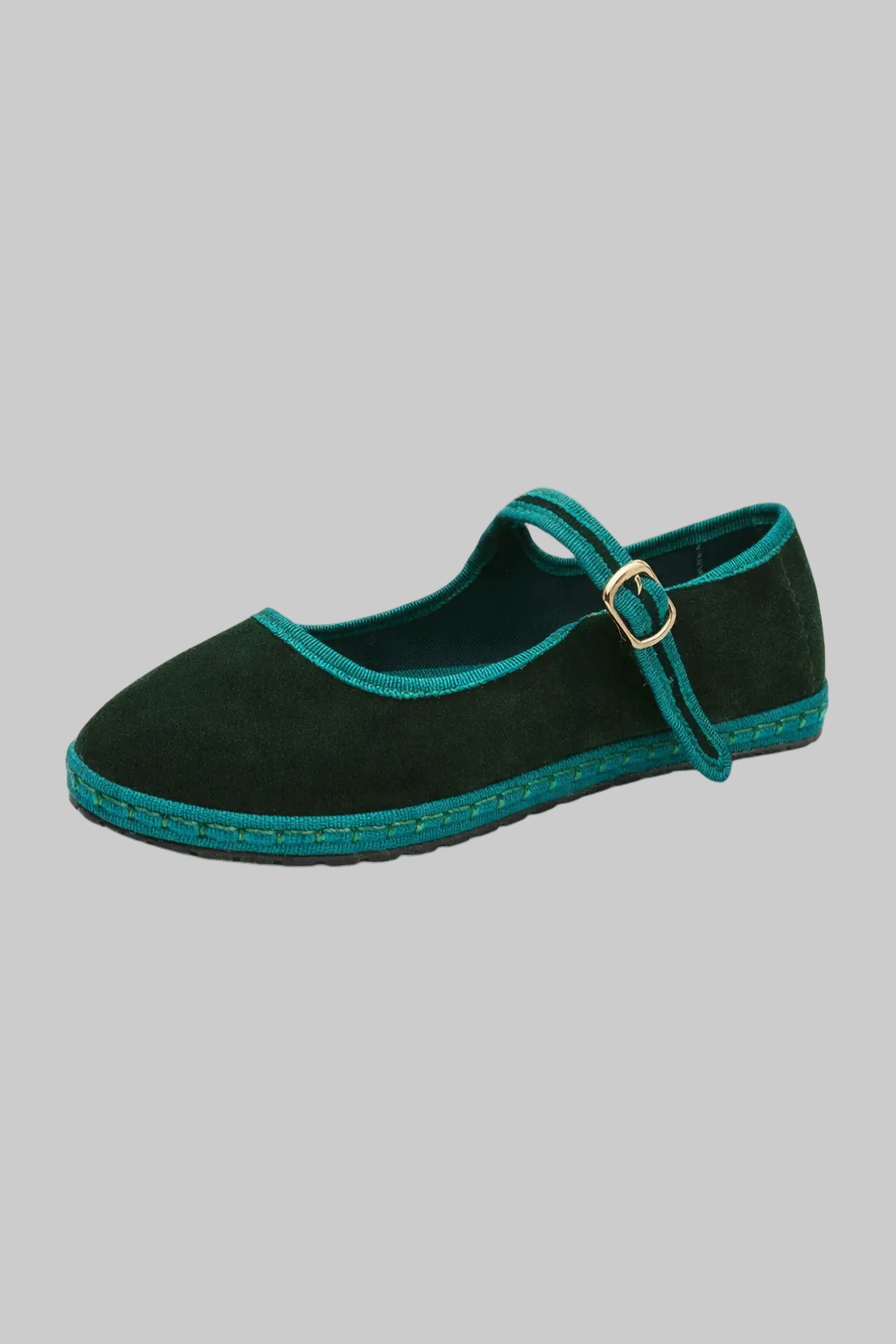Women’s Mary Jane Flats Velvet Strap Buckle Ballet Slippers