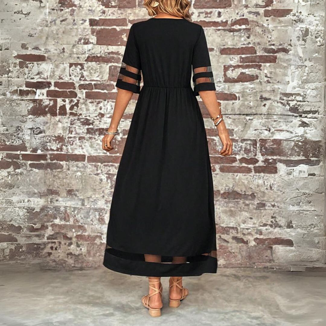Women's Flattering Tummy-Smoothing Midi Dress with Relaxed Fit for All-Day Comfort