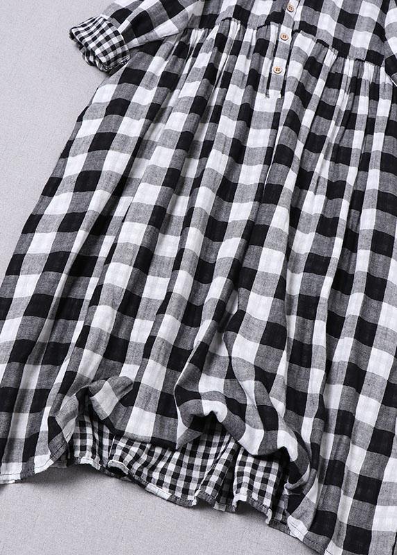 Women’s Midi Dress with Peter Pan Collar and Functional Side Pockets