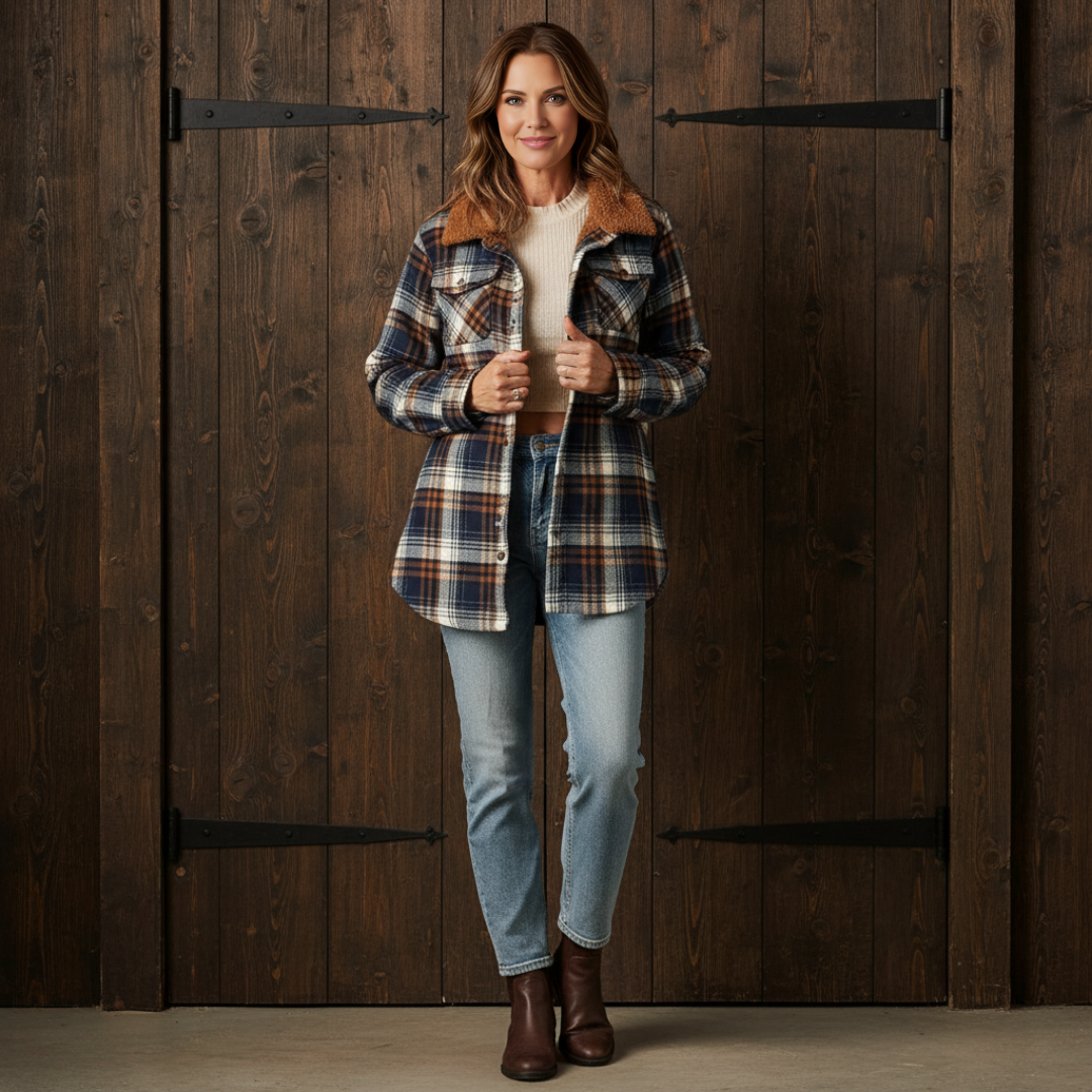 Ceylan® Plaid Fleece Lined Jacket