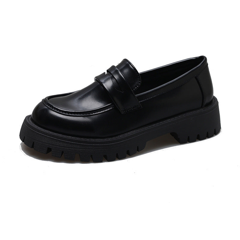 Women's Platform Loafers with Chunky Sole and Slip-On Fit