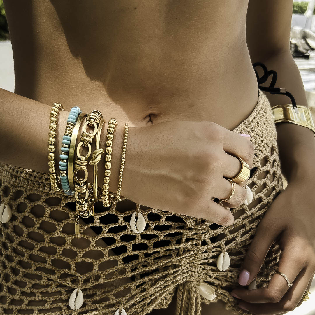 Women's Stretch Ball Chain Bracelet