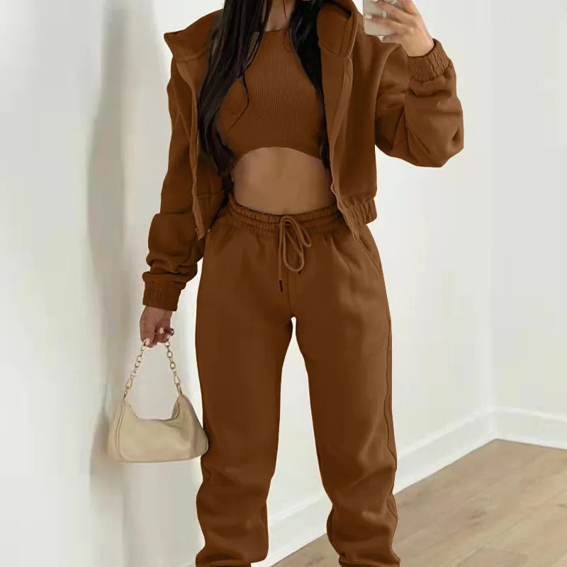 Ceylan Women’s Fitted 2-Piece Hoodie & Jogger Tracksuit