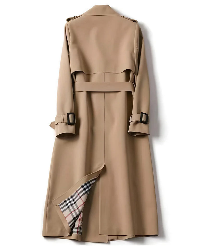 Women's Belted Trench Coat With Tailored Fit