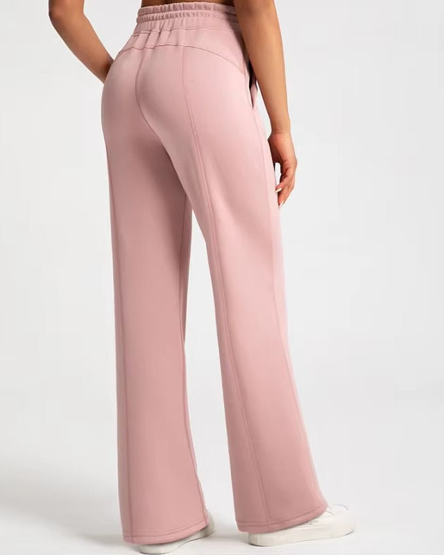 Ceylan Women’s Wide Leg Knit Pants Drawstring Waist