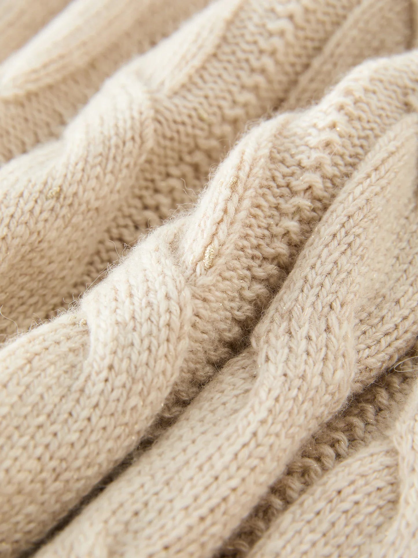 Ceylan Women's Cardigan, Cropped Cable Knit with Buttons