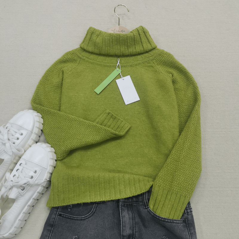 Women's Oversized Turtleneck Jumper Long Sleeve Relaxed
