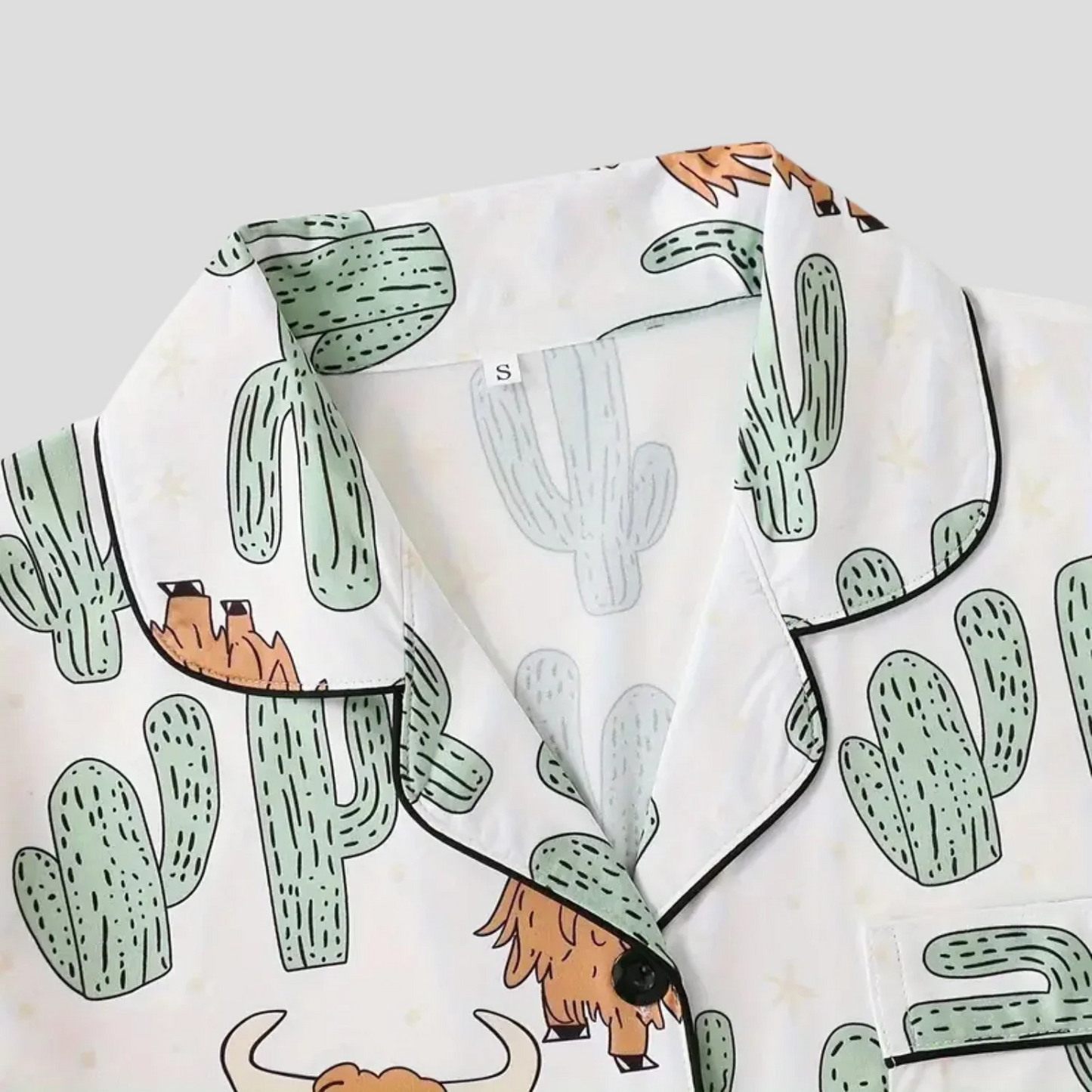 Ceylan® Highland Cow Cactus Women's Pajama Set