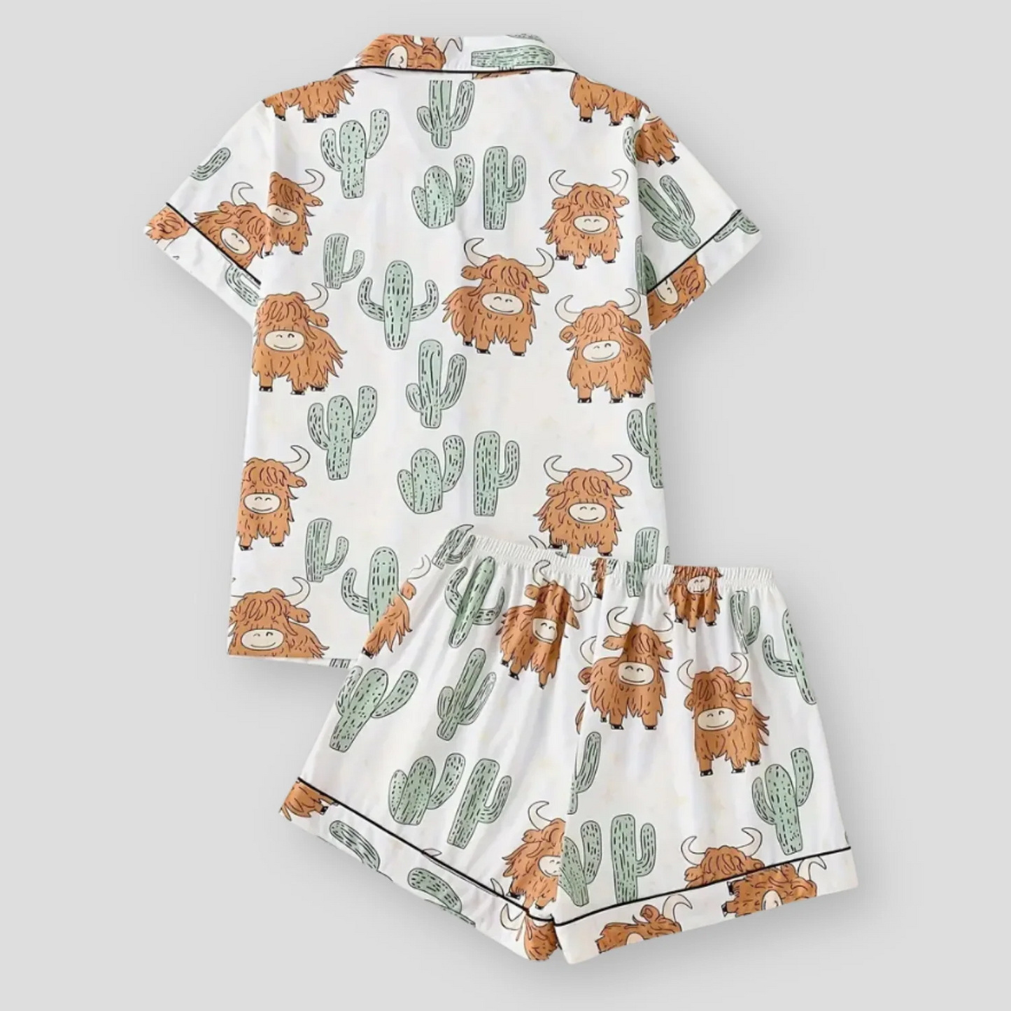 Ceylan® Highland Cow Cactus Women's Pajama Set