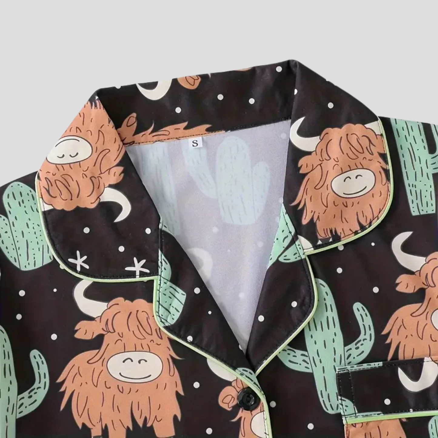 Ceylan® Highland Cow Cactus Women's Pajama Set