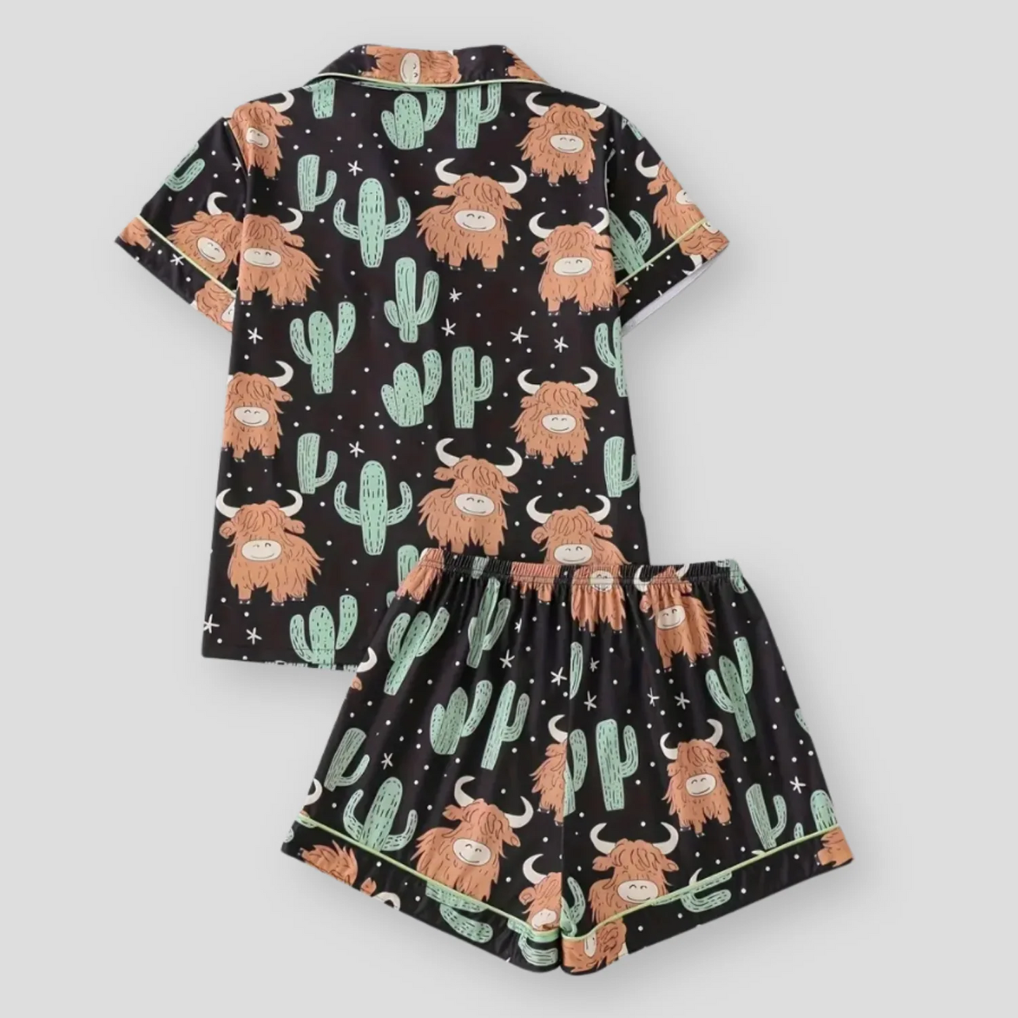 Ceylan® Highland Cow Cactus Women's Pajama Set