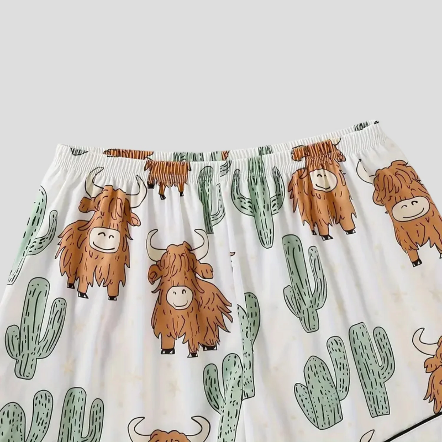 Ceylan® Highland Cow Cactus Women's Pajama Set