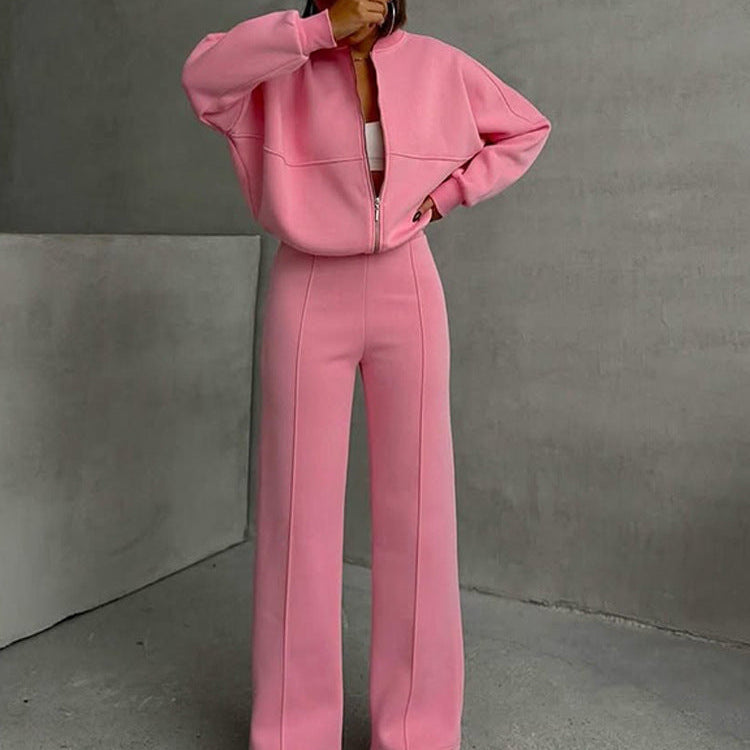 Ceylan® Oversized Zip Up Sweatsuit Set