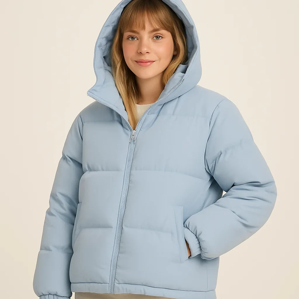 Women's Puffer Jacket | Weatherproof Hooded Zip Front