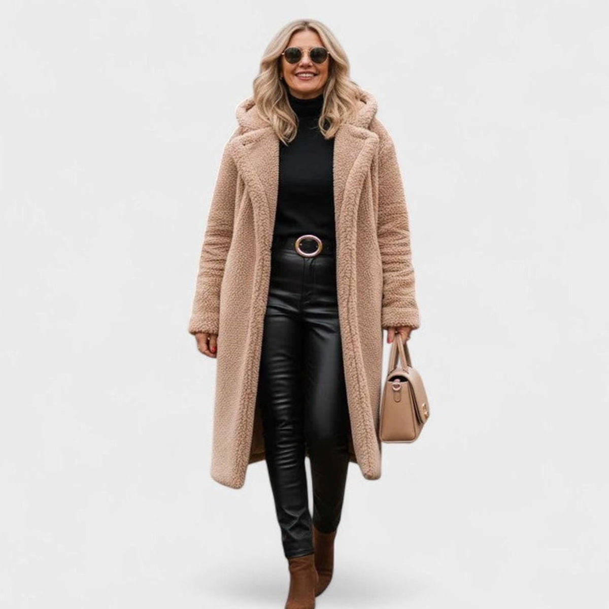 Camila | Women's Elegant Oversized Teddy Faux Fur Long Winter Coat