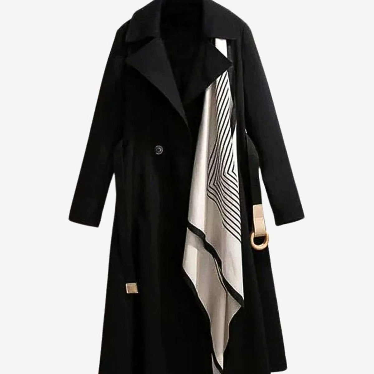 Layla | Women's Midi-Length Belted Trench Coat Notch Collar
