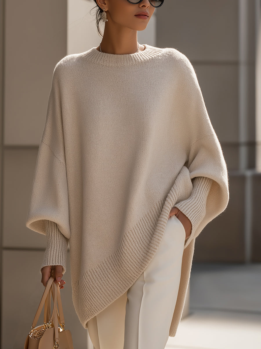 Women's Oversized Longline Poncho Sweater