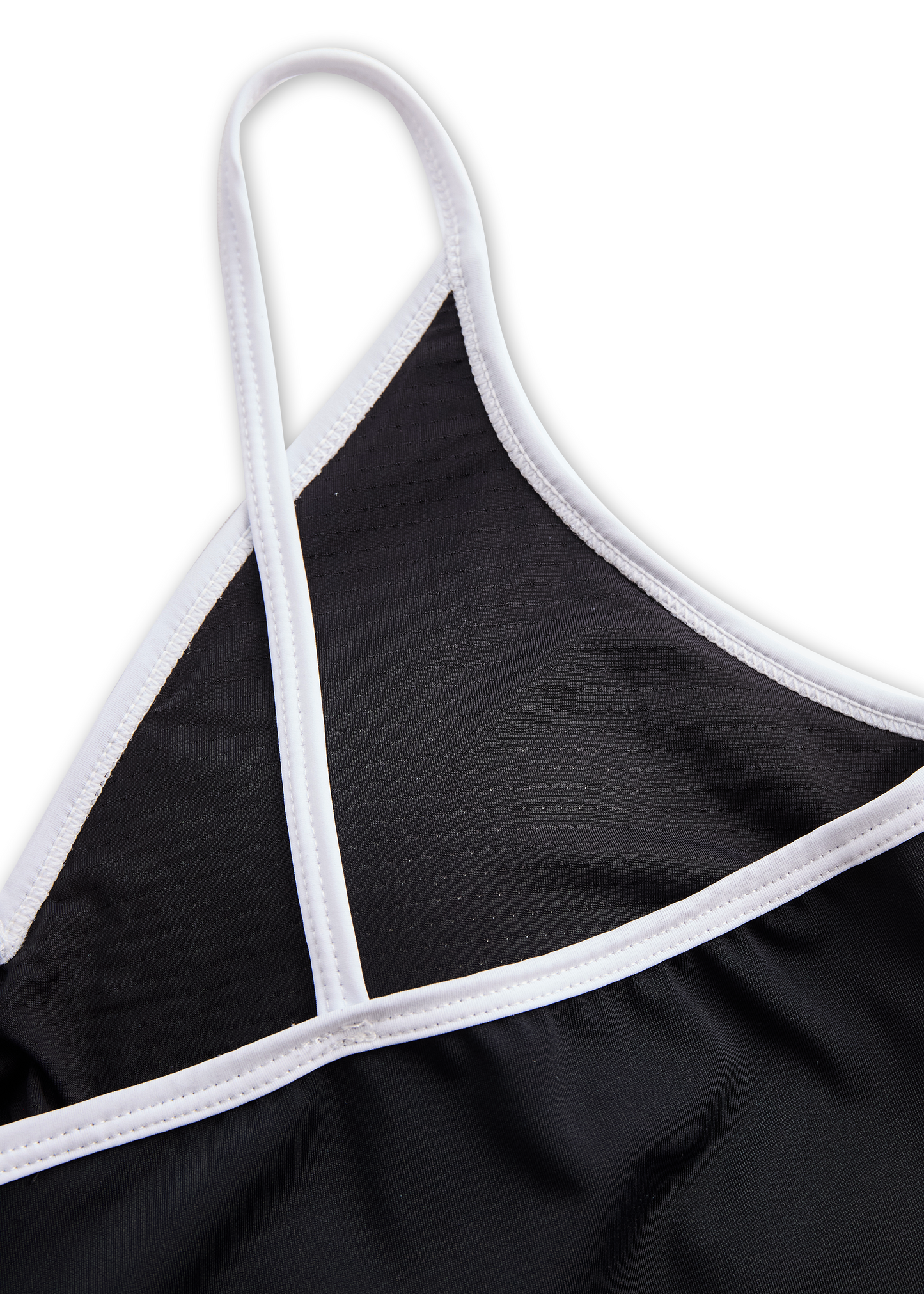 Ceylan Women’s Deep V-Neck One-Piece Swimsuit with Contrast Piping