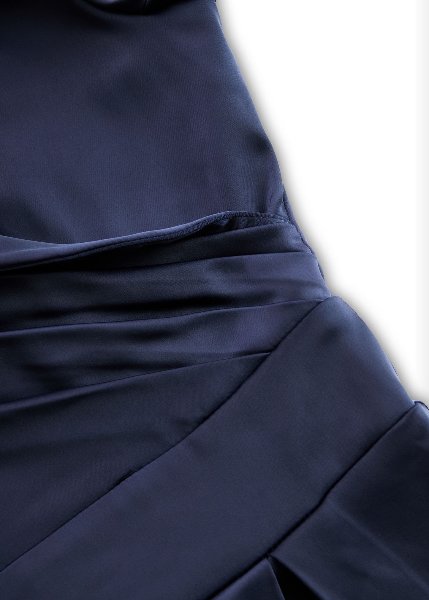 Ceylan Women’s Satin Midi Dress with Draped Collar and Pockets