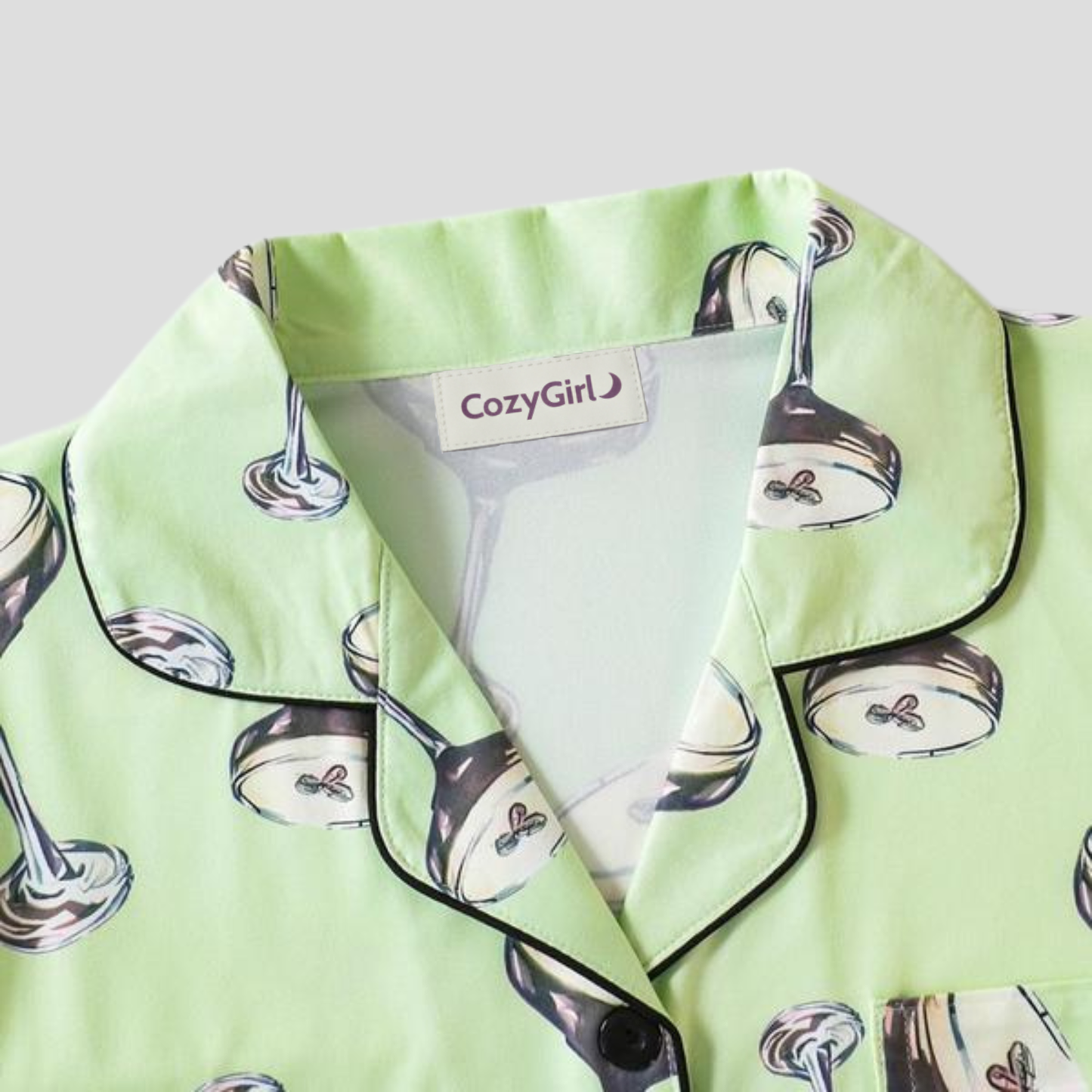 Ceylan Women’s Pajama Set Short Sleeve Button-Up