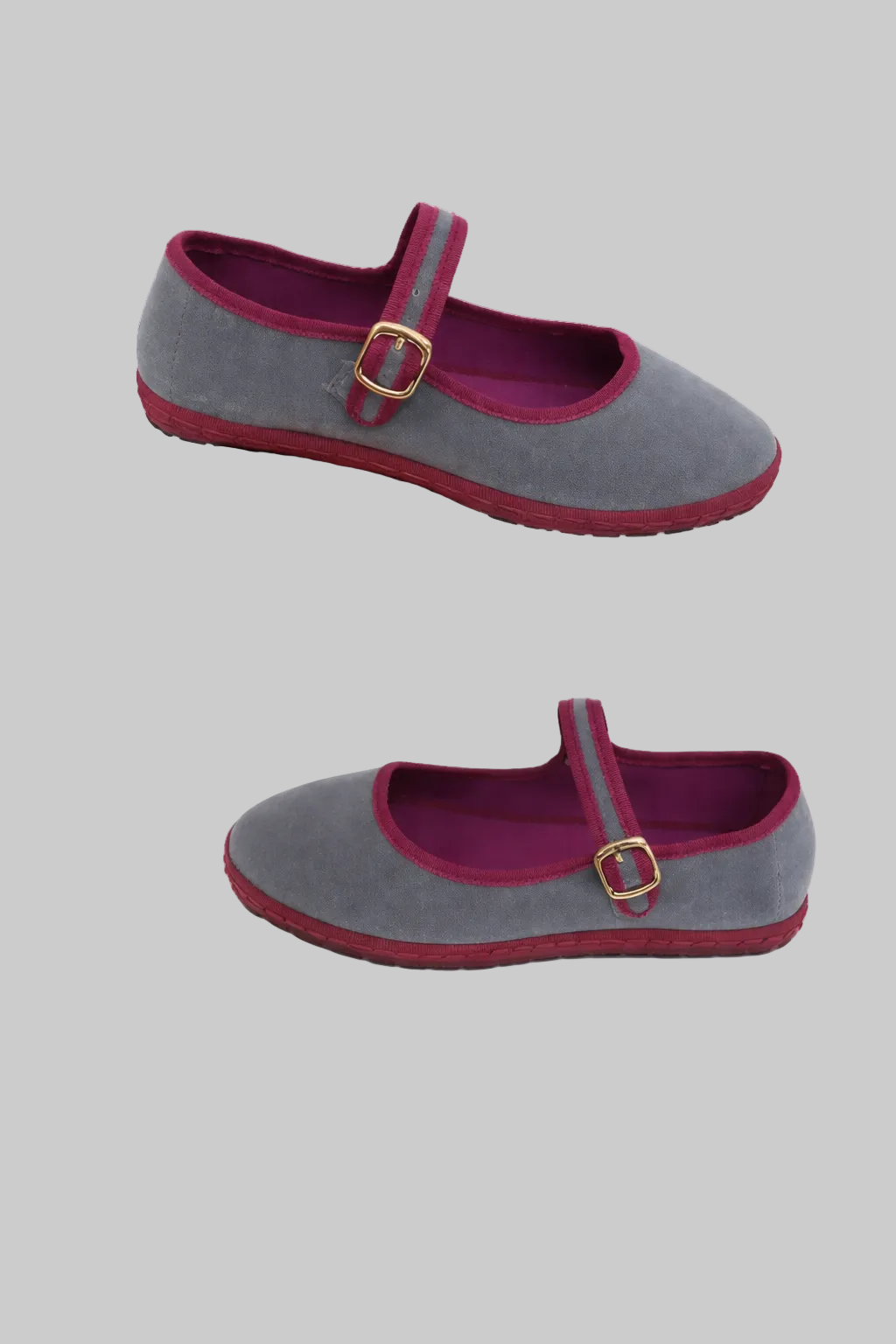 Women’s Mary Jane Flats Velvet Strap Buckle Ballet Slippers