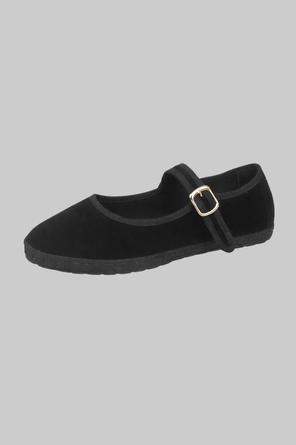 Women’s Mary Jane Flats Velvet Strap Buckle Ballet Slippers