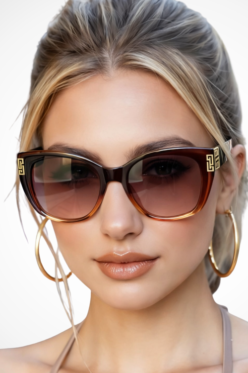Women’s Sunglasses Cat Eye Gold Motif Tortoiseshell Eyewear