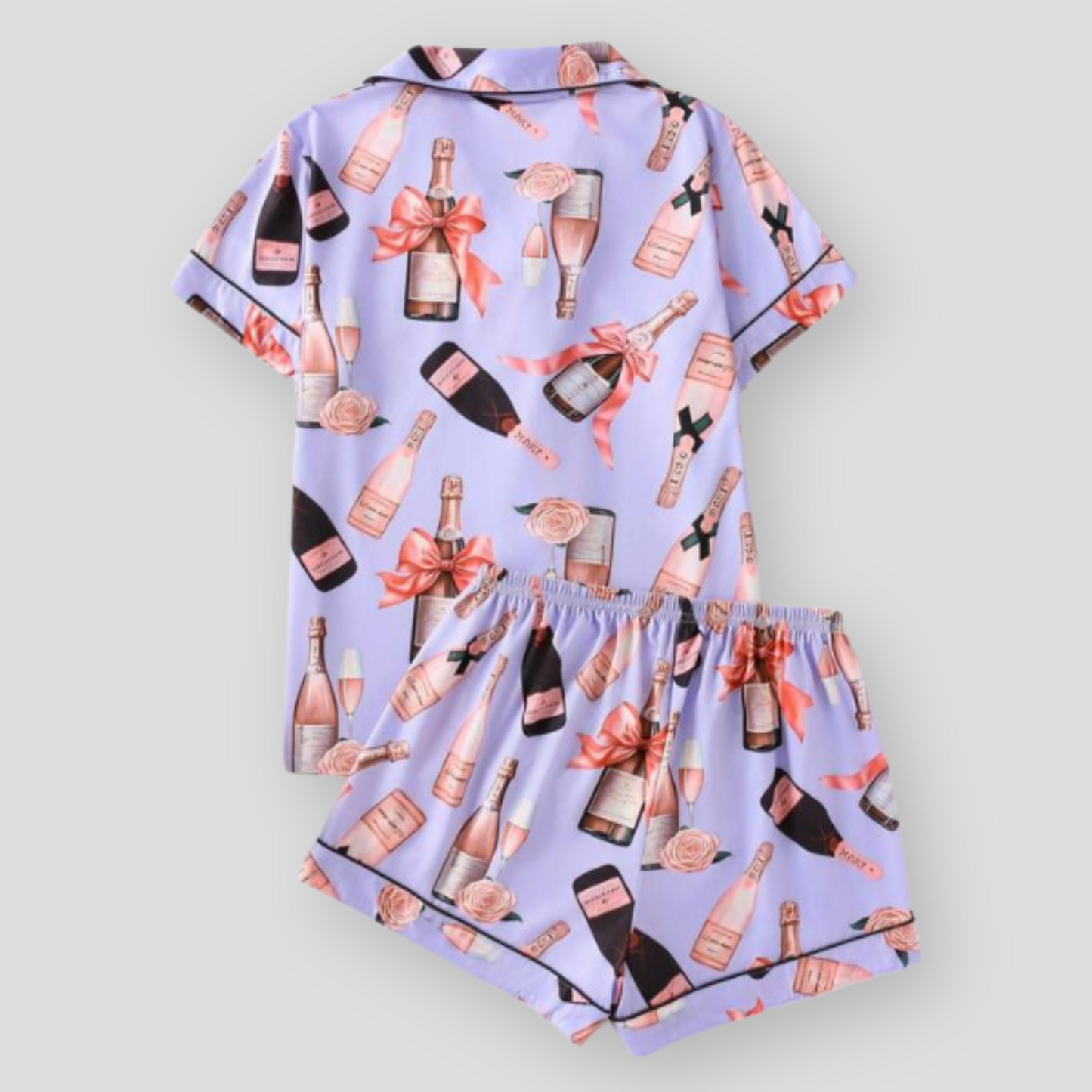 Ceylan Women’s Pajama Set Silky Short Loungewear