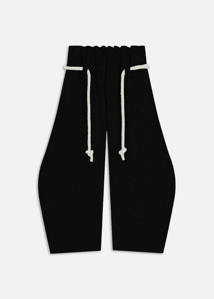 Ceylan Women’s Barrel Baggy Leg Sweatpants with Elastic Loop Waist