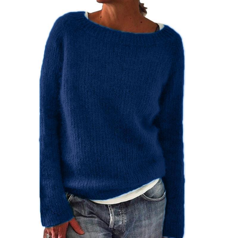 Women's Boat Neck Jumper with Relaxed Fit