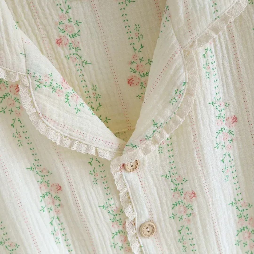 Ceylan Women’s Muslin Pajama Set Soft Cotton Gauze Lounge