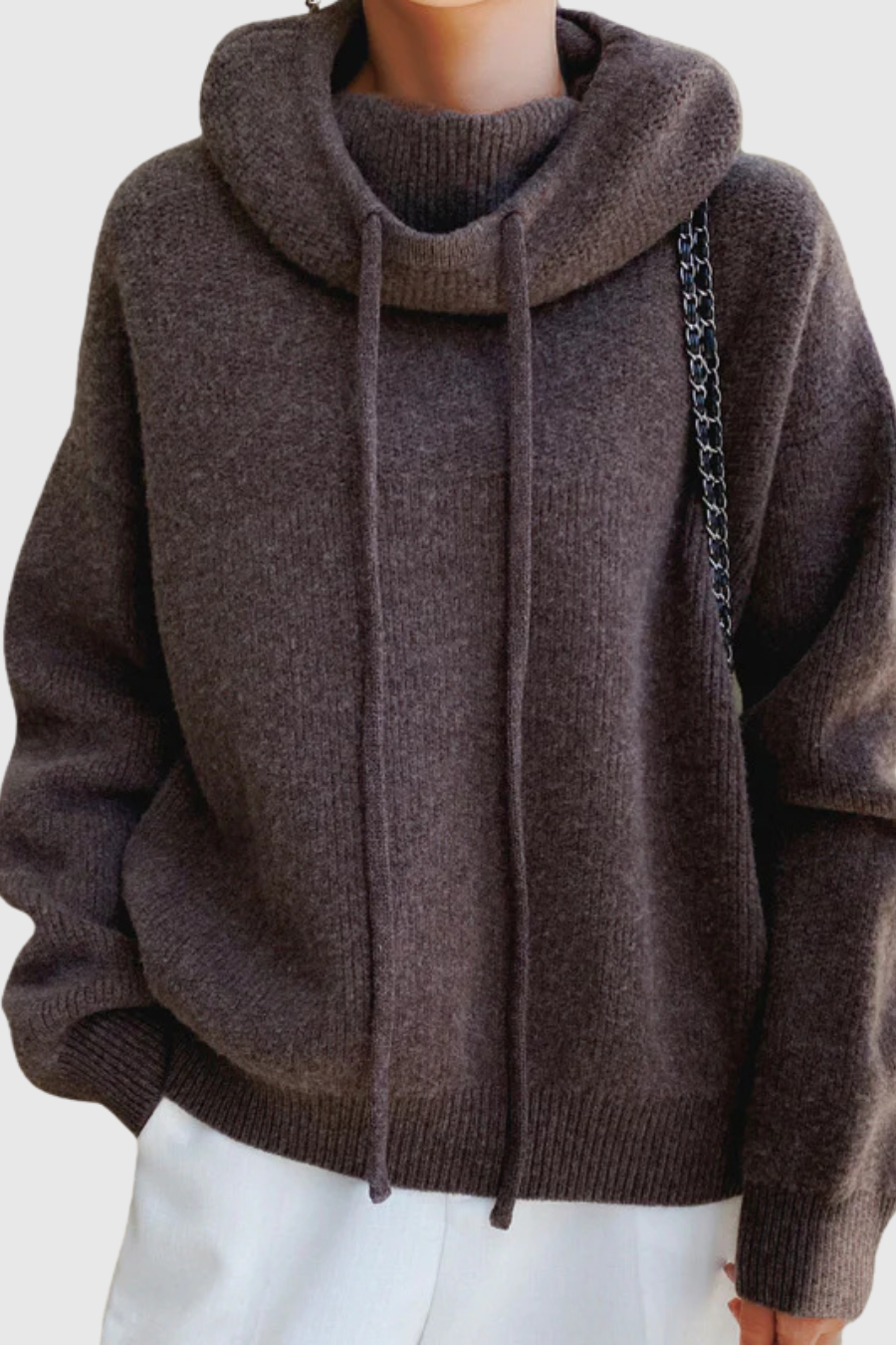 Ceylan Women’s Soft Knit Hoodie Oversized Lounge Sweater