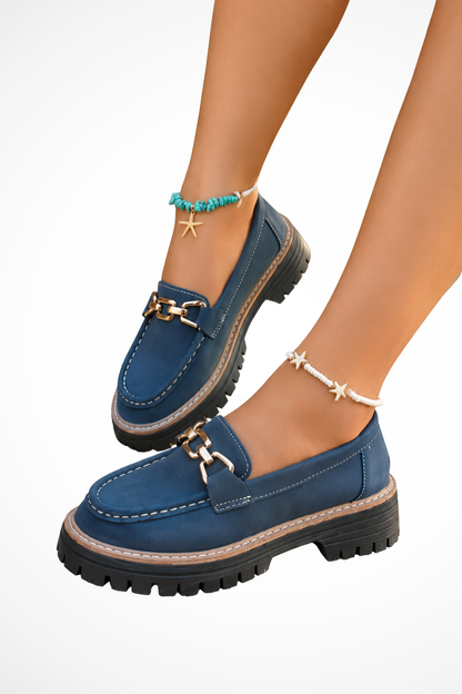 Women's Chain Detail Chunky Orthopedic Loafers