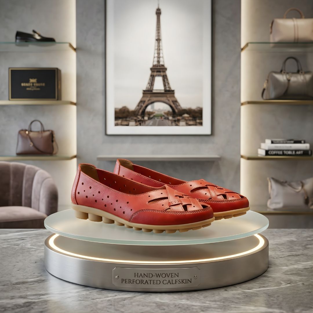 Women¡¯s Orthopedic Loafer Flats with Breathable Laser Cut Leather