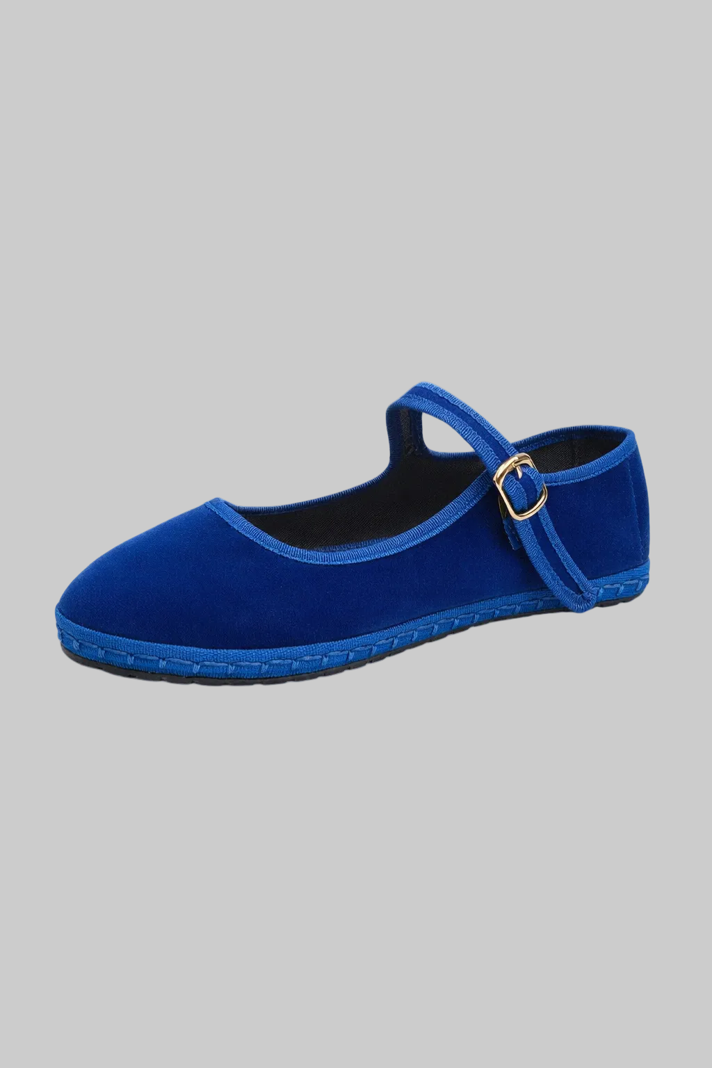 Women’s Mary Jane Flats Velvet Strap Buckle Ballet Slippers