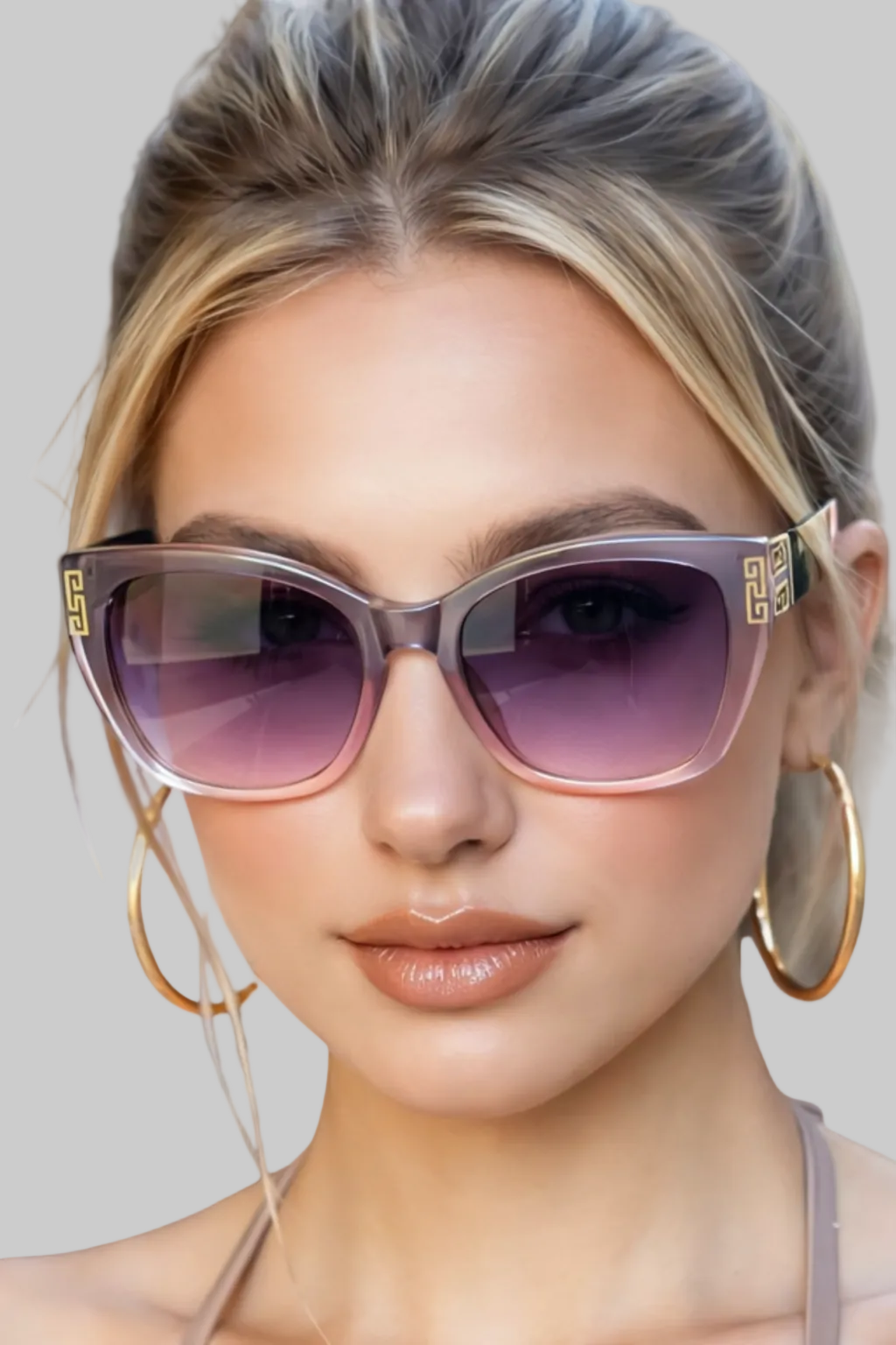 Women’s Sunglasses Cat Eye Gold Motif Tortoiseshell Eyewear
