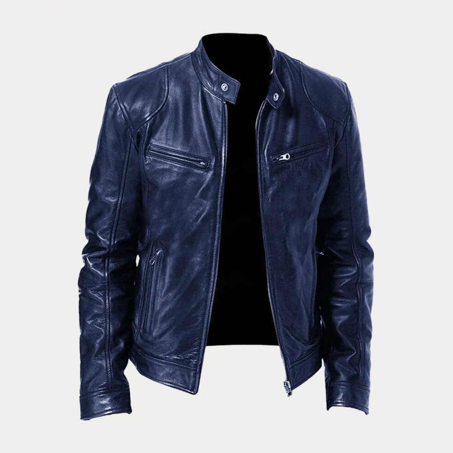 Men¡¯s Heritage Cafe Racer Slim Fit Real Leather Biker Jacket