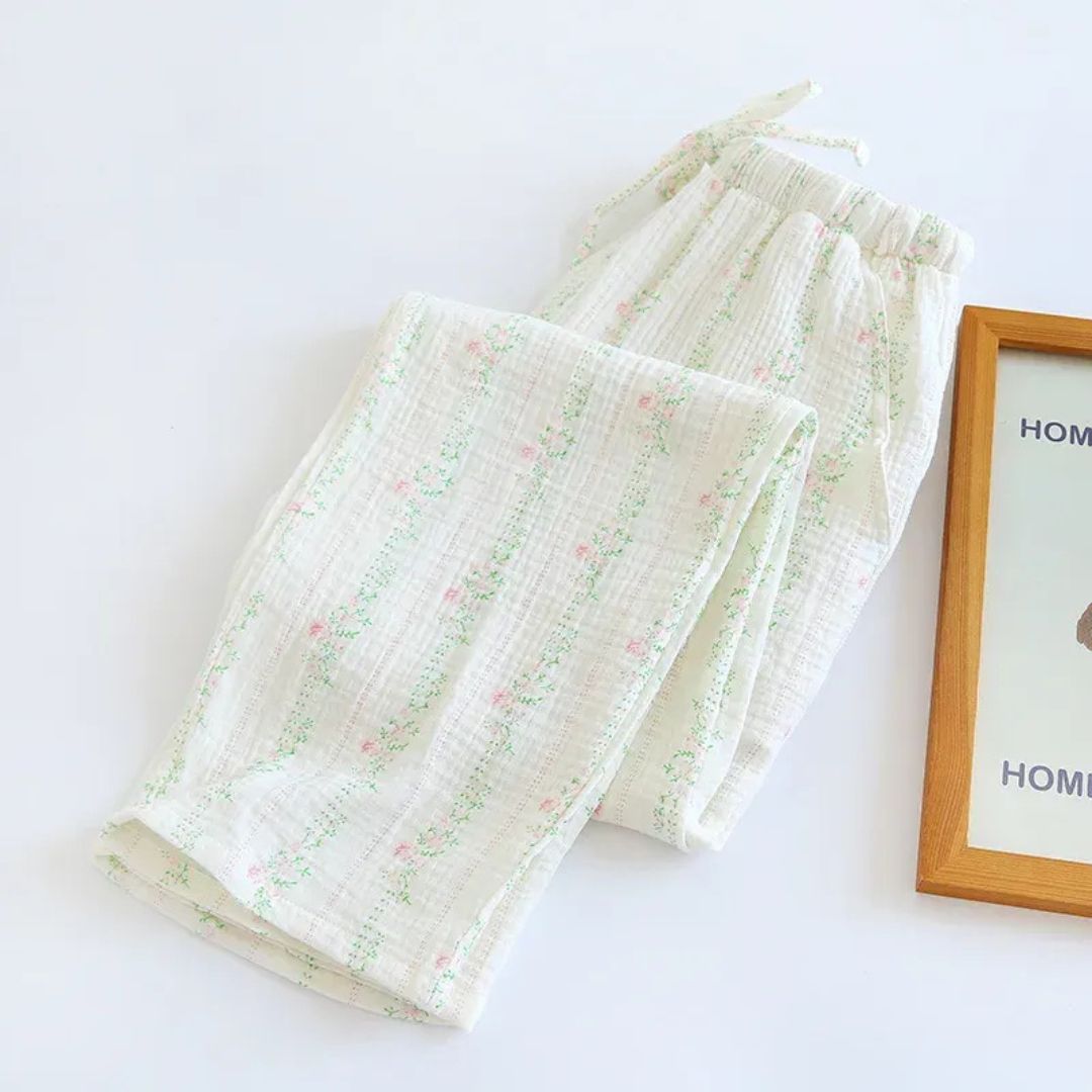 Ceylan Women’s Muslin Pajama Set Soft Cotton Gauze Lounge