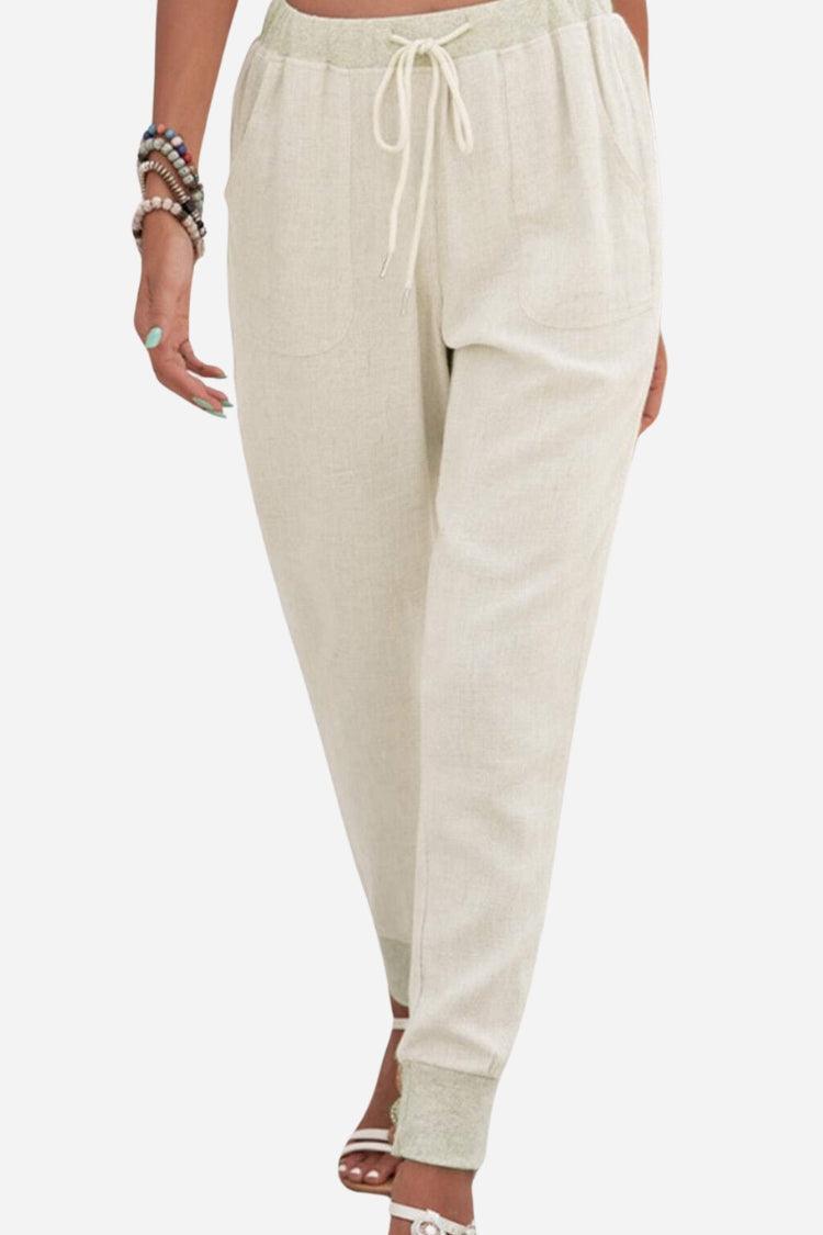 Women’s Jogger Pants with Adjustable Drawstring and Elastic Ankle Cuffs