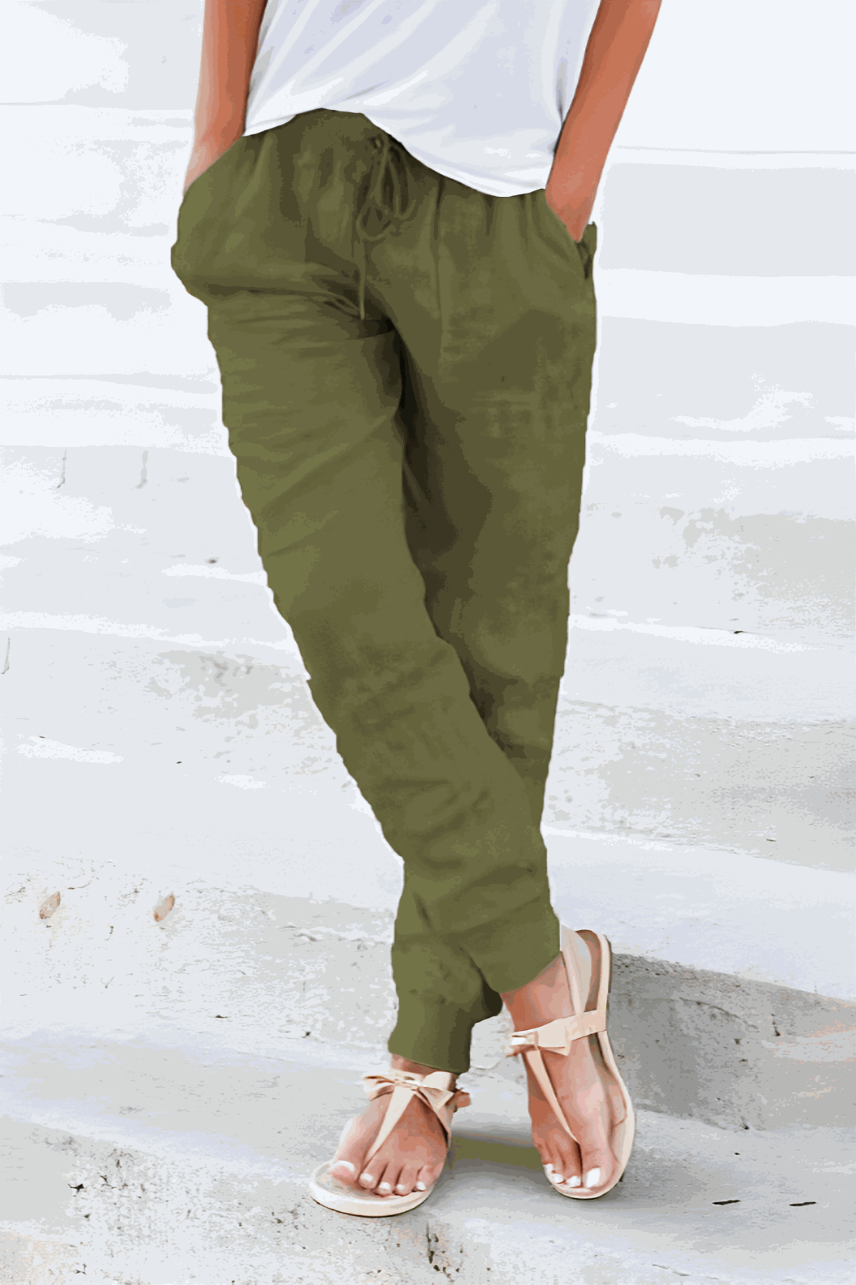 Women’s Jogger Pants with Adjustable Drawstring and Elastic Ankle Cuffs