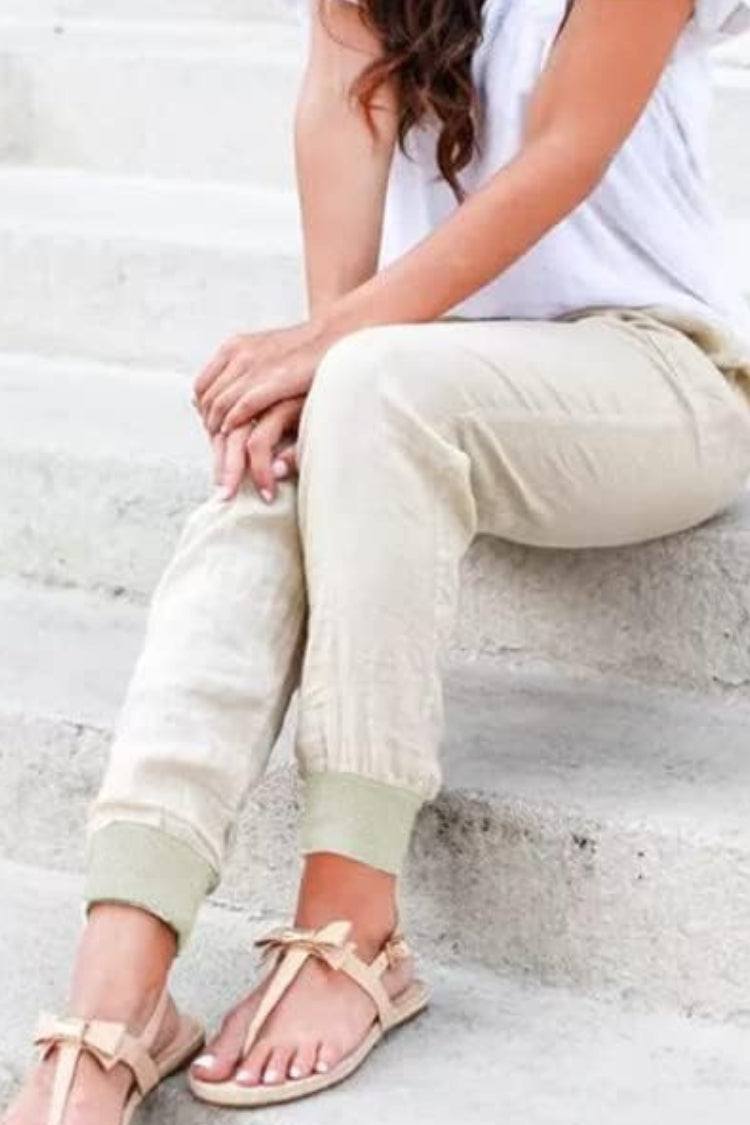 Women’s Jogger Pants with Adjustable Drawstring and Elastic Ankle Cuffs