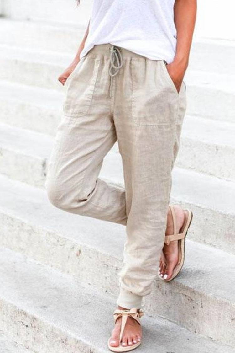 Women’s Jogger Pants with Adjustable Drawstring and Elastic Ankle Cuffs