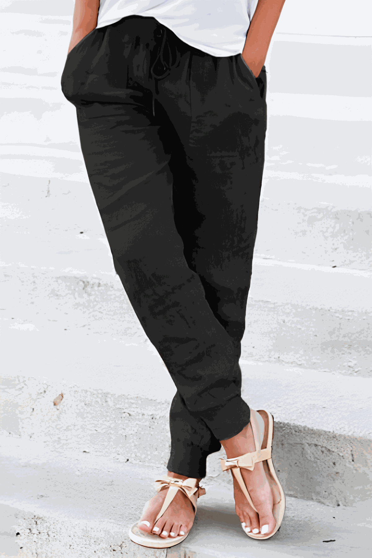 Women’s Jogger Pants with Adjustable Drawstring and Elastic Ankle Cuffs