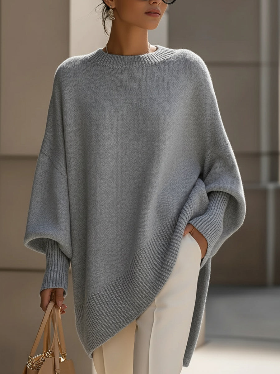 Ceylan Women’s Oversized Tunic Sweater with Dolman Sleeves