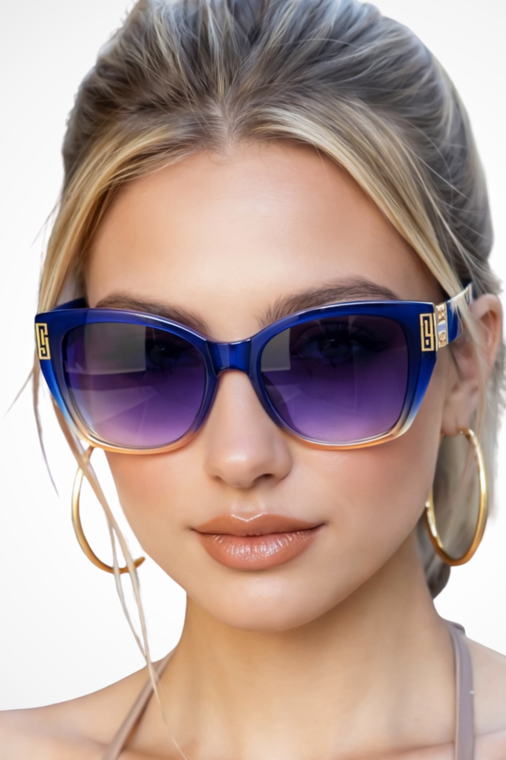 Women’s Sunglasses Cat Eye Gold Motif Tortoiseshell Eyewear