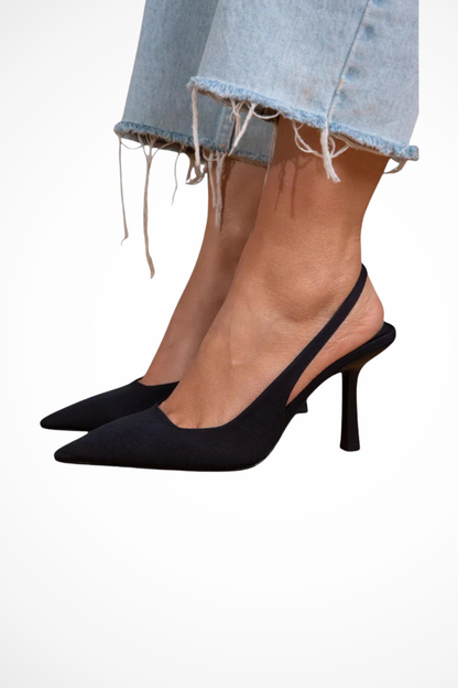 Women's Pointed Toe Suede Orthopedic Slingback Heels