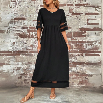 Women's Flattering Tummy-Smoothing Midi Dress with Relaxed Fit for All-Day Comfort