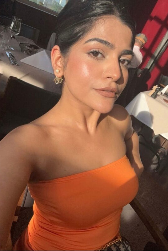 Women’s Strapless Bodycon Maxi Dress with Side Vertical Ruffle Trim