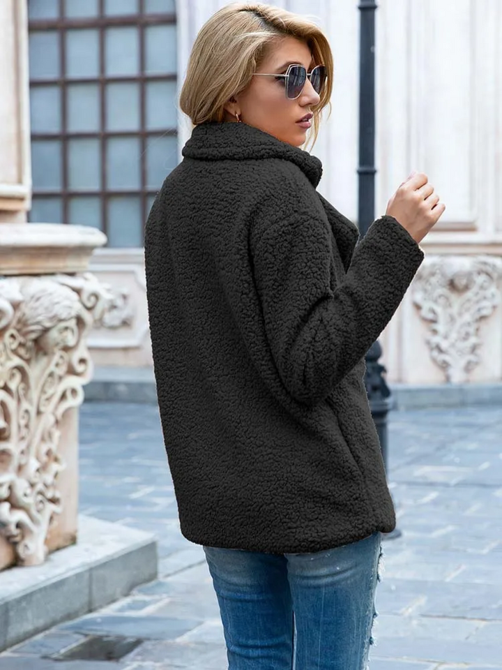 Women's Teddy Blazer with Notched Lapels and Button Front
